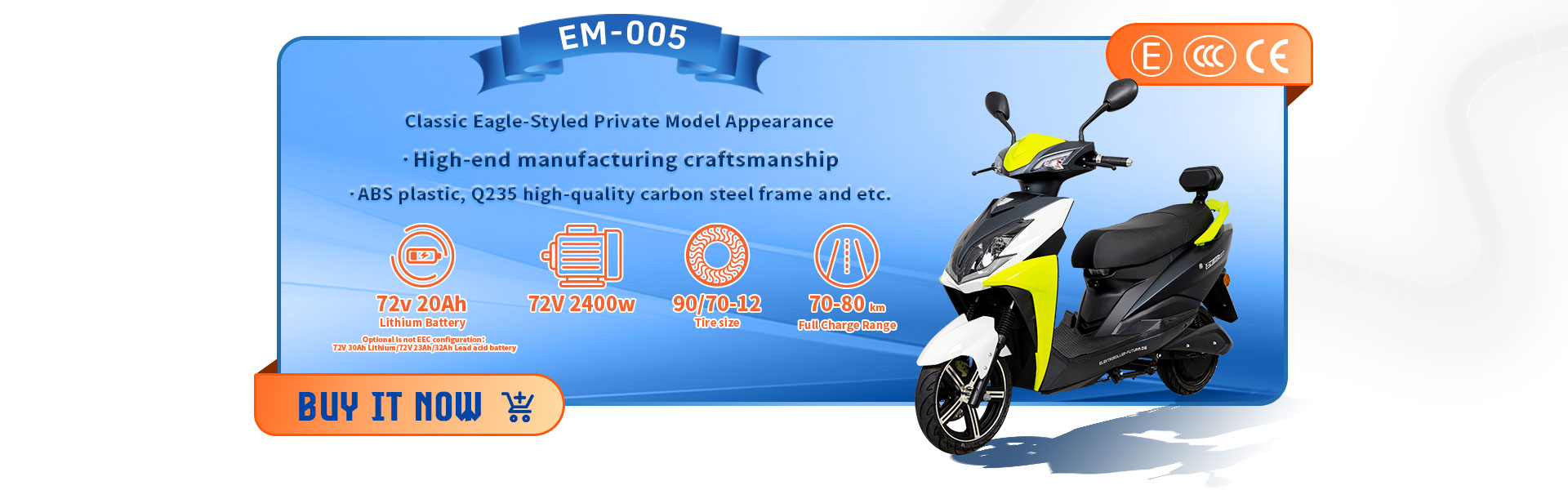 Cyclemix Electric Moped Motorcycle Bicycle Bike Scooter Hot Selling Models EM-005