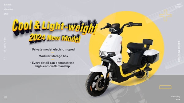 Electric Moped Bicycle Bike Scooter 800W 60V72V 20Ah 40kmH (Private Model)(Model GB-58) news7.31