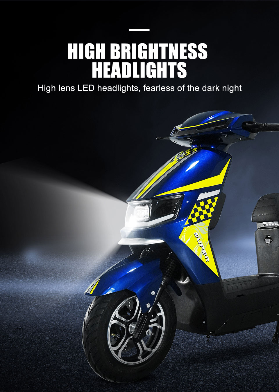 Electric Moped H8 800W 48V60V72V 20Ah 45kmh Details05