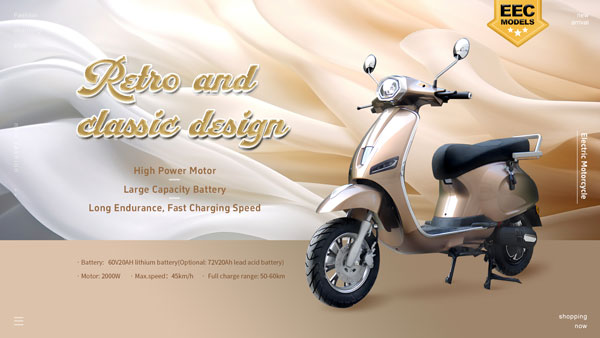 Electric Moped Motorcycle Scooter 1000W-2000W 60V20Ah72V20Ah 45kmH (EEC Certification)(Model TSL-4) news