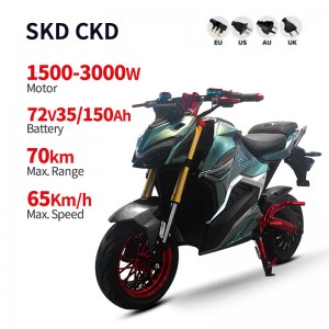 Electric Motorcycle V15 1500W-3000W 72V 32Ah/150Ah 65km/h