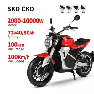 Electric Motorcycle V8 2000W-10000W 72V 40Ah/80Ah 100km/h