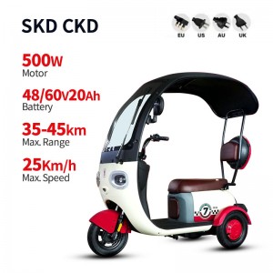 Electric Passenger Tricycle P8 500W 48V/60V 20Ah 25km/h